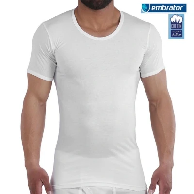 Afbeelding van Embrator heren T shirt invisible lage ronde hals wit maat 4XL