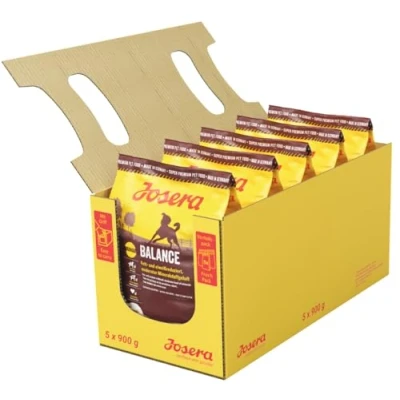 Afbeelding van JOSERA Balance (5 x 900 g), vet en eiwitgereduceerd hondenvoer voor senioren, glutenvrij, super premium droogvoer oudere honden, verpakking van 5 stuks