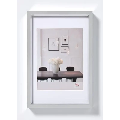 Afbeelding van walther design fotolijst zilver 30 x 45 cm met passe partout, Steel Style kunststof lijst ES045S
