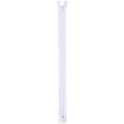 Afbeelding van Trimz 35 cm ( 14 inch) Wit one Way End Stop Zip met 4mm Tanden 5 Stks, Polyester,