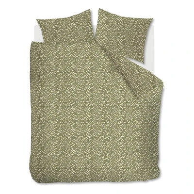 Afbeelding van Dekbedovertrek Ambiante Harley Olive Green Satijn 200 x / 220 cm 2 Persoons
