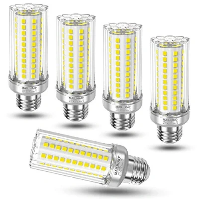 Afbeelding van 5 pack, koudwit 6000 K 16 W E27 LED maïskolf lamp 1900 LM, vervangt gloeilampen 120 Watt 150 Watt, niet dimbaar maïs lamp, spaarlamp kleine Edison schroef