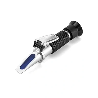 Afbeelding van QWORK® imker refractometer, met automatische temperatuurcompensatie, Brix 0 32%, draagbare refractometer voor vruchtensap, bier, jam