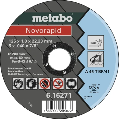 Afbeelding van Metabo NOVORAPID 616271000 Doorslijpschijf recht 125 mm 1 stuk(s)