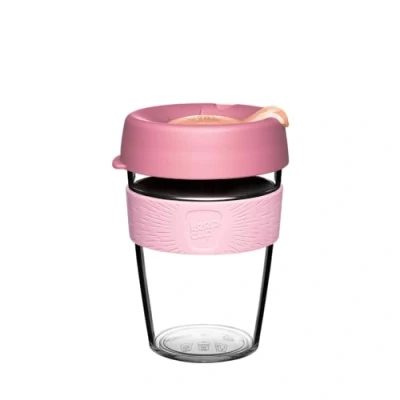 Afbeelding van KeepCup Originele, lichtgewicht plastic herbruikbare koffiekop met spatwaterdicht Sipper Deksel 12oz/340ml Perziken