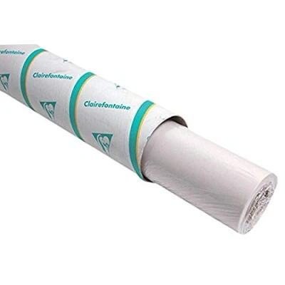 Afbeelding van Clairefontaine Ref 96517C Tracing Paper Roll (Single Roll) 0,75x20m formaat, 90/95g, hoge transparantie, glad oppervlak, zuurvrij, afdrukbaar Geschikt voor inkt, marker en potlood
