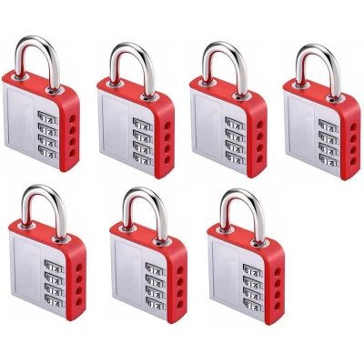 Afbeelding van Stahlex Hangslot met Cijfercode Aluminium 85 mm 4 Cijferige Combinatie 7 stuks