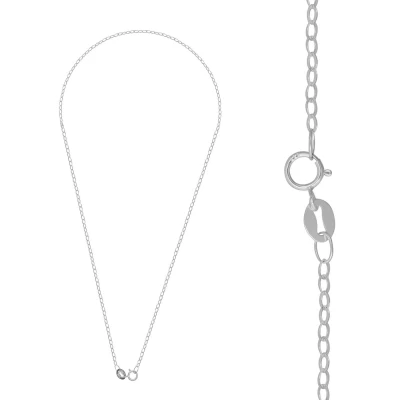 Afbeelding van Zilveren basic ketting, ovale schakel