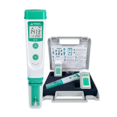 Afbeelding van Apera Instruments EC20 EC meter, geleidingsmeter in zakformaat (1% nauwkeurigheid, BPB sensor, temperatuurweergave, complete set)