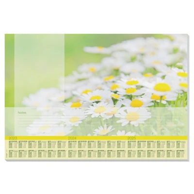 Afbeelding van Sigel Si Ho307 Designonderlegger Lovely Daisies,Met Jaartal 2023/2024/2025. 4 Talig 59.5X41Cm, 80 Gr