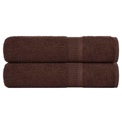 Afbeelding van vidaXL Handdoeken 2 st 50x100 cm 360 g/m² 100% katoen bruin