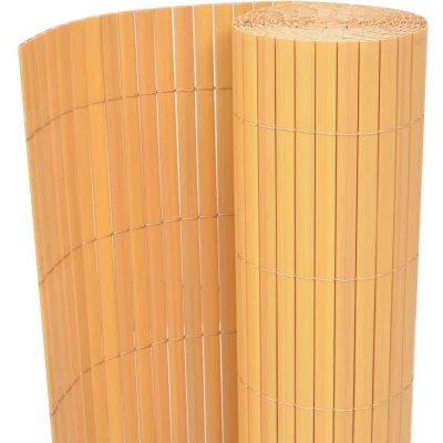 Afbeelding van Tuinafscheiding dubbelzijdig 90x500 cm PVC geel