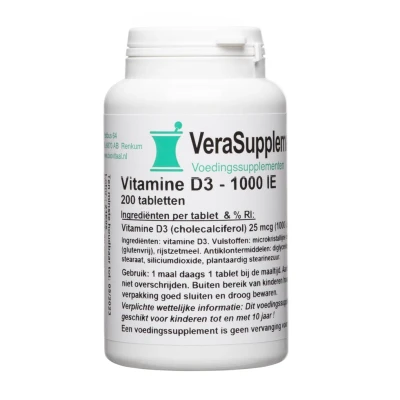 Afbeelding van VeraSupplements Vitamine D3 25mcg
