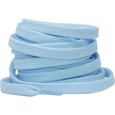 Afbeelding van Platte schoenveters 8mm polyester Lichtblauw 150cm