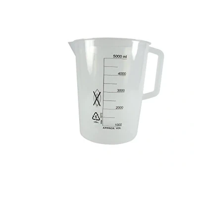 Afbeelding van Moonlab 4 0051 beker met tuit en amp, greep, gegradueerd, PP, 5000 ml, natuur