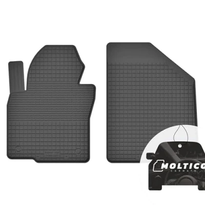 Afbeelding van Rubberen matten met rand voor de auto, vloermatten, precies passend 2 delige set, geschikt Renault Kangoo II vanaf 2008