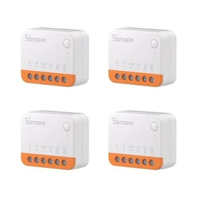 Afbeelding van SONOFF MINIR4 WiFi Smart Switch 2 Way, DIY Switch, afneembare relaismodus, 2.4G WiFi, APP bediening, werkt met Alexa, Google Home Assistant, eWeLink afstandsbediening，4PCS