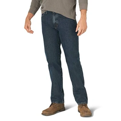 Afbeelding van Wrangler Authentics Heren grote en lange klassieke vijf pocket normale pasvorm rechte pijpen Jean, Storm, 33W / 34L