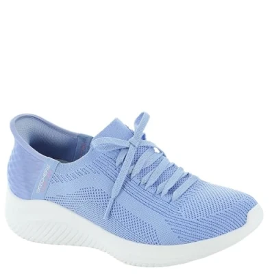 Afbeelding van Skechers Ultra Flex 3.0 Brilliant Path Sneaker voor dames, Maagdenpalm Gebreide Roze Trim, 38.5 EU