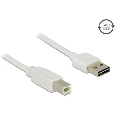 Afbeelding van Easy USB A naar B kabel USB2.0 tot 2A / wit 2 meter