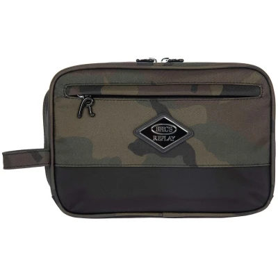 Afbeelding van BRIC&#039;S toilettas Replay Camoufla Urban Travel Kit Green Camou veelkleurig