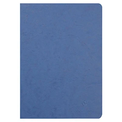 Afbeelding van Clairefontaine 733004C Collectie Age Bag Een Gehecht Notitieboekje Blauw A4 21x29,7 cm 96 Pagina&#039;s Blanco Wit 90 g/m² Papier Cover van Gelamineerd Karton met Lederstructuur.