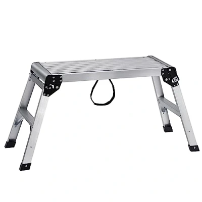 Afbeelding van VEVOR Aluminium Werkplatform Opvouwbare Werkbank 76x30x50,8cm 150 kg Laadvermogen Opstapbank met Veiligheidssloten Opstapladder voor Thuis Kantoor Werkplaats &amp; Garage Zilver