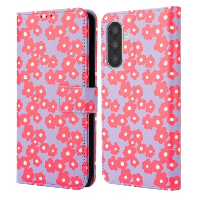Afbeelding van Samsung Galaxy A56 Hoesje Kunstleder imoshion Bookcase Dusty Rose Blossoms Telefoonhoesje