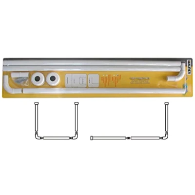 Afbeelding van Maurer 4042202 douchegordijnstang, universeel, aluminium, wit, 80 x / 170 cm
