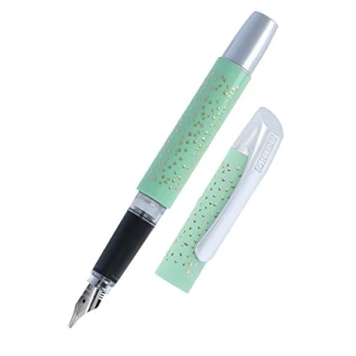 Afbeelding van Online Campus Spotlights, inktvulling, standaard inktpatronen, hoogwaardige Iridium veer M, ergonomische softtouch greep, geschikt voor mensen met een allergie Kalligrafie 1,4 mm Neomint