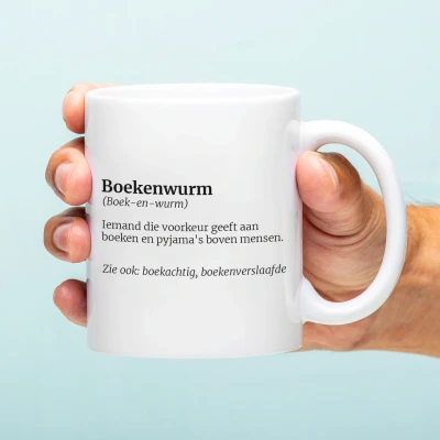 Afbeelding van Mok Boekenwurm