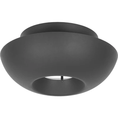 Afbeelding van Lucande plafondlamp design 1licht ijzer H: 22 cm E27 zwart