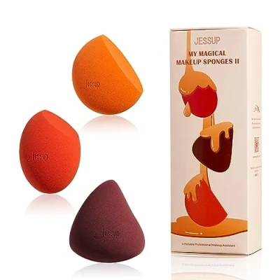 Afbeelding van Jessup make up sponzen, 3 stks gezicht spons set, zachte schoonheid foundation bladerdeeg, spons, concealer SP013
