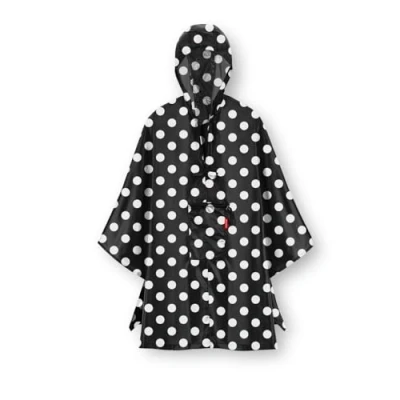 Afbeelding van Reisenthel Mini Maxi Poncho Regenponcho Opvouwbaar Dots Wit