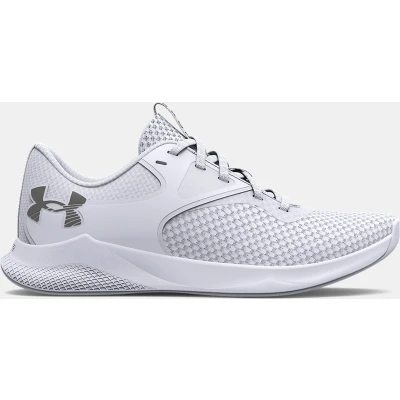 Afbeelding van Under Armour Charged Aurora 2 Trainingsschoen, Dames, Maat: 40, White/metallic warm silver Textiel/ synthetisch