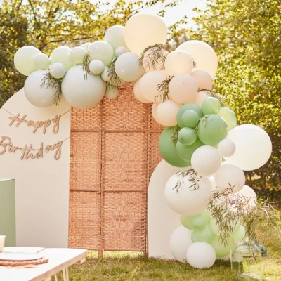 Afbeelding van Ballonboog DIY saliegroen, wit en nude per kit