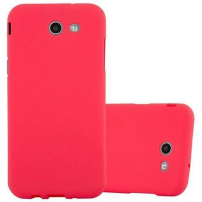 Afbeelding van Cadorabo Hoesje geschikt voor Samsung Galaxy J3 2017 US Version in FROST ROOD Beschermhoes gemaakt van flexibel TPU silicone Case Cover