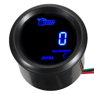 Afbeelding van Mintice 2&quot; 52mm Toerenteller Meter Auto Motor Digitaal Blauw LED Licht RPM Elektrische Gauge Universeel