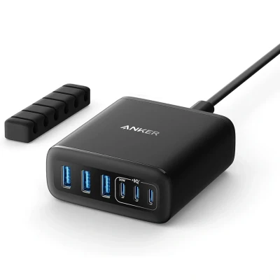 Afbeelding van Anker 6 in 1 oplaadstation 112W 3x USB A C Zwart (112 W), lader,