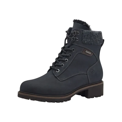Afbeelding van Tamaris Veterlaarsjes nachtblauw / blauw gemêleerd