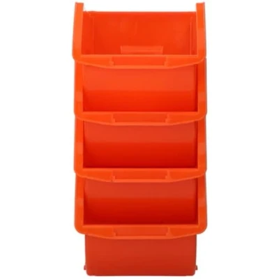 Afbeelding van BLACK+DECKER Stapelbare Organizer Bakjes 4 Stuks 15 x 24 CM Kunststof Oranje