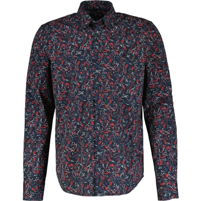 Afbeelding van LERROS Overhemd Bloemenprint Blauw/dessin M