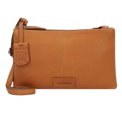 Afbeelding van Burkely SOFT Skylar Double Pocket ZIP Schoudertas, Dames, Maat: One Size, Cognac