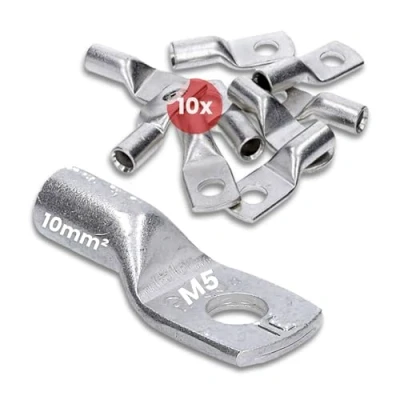 Afbeelding van 10 stuks Kalitec HR10 5 standaard buiskabelschoenen mm² M5 I zonder kijkgat Made in Germany