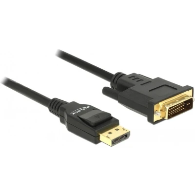 Afbeelding van Premium DisplayPort naar DVI kabel DP 1.2a (4K 30Hz) / zwart 1 meter