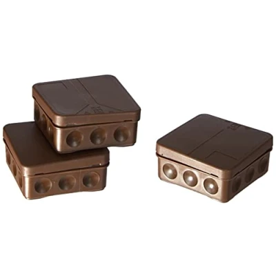 Afbeelding van Spelsberg Aansluitdoos 2K 12 L/br leeg bruin rode rij doos, behuizing voor montage op de muur/plafond 4013902303816 (3 stuks aansluitdoos), AK3 AT1 GL M X