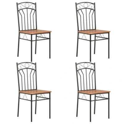 Afbeelding van Eetkamerstoelen 4 st MDF bruin