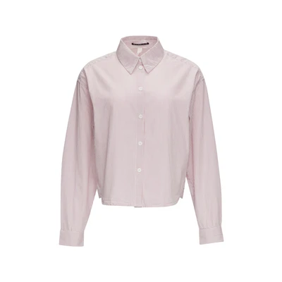 Afbeelding van QS Gestreiftes Overhemdblouse, Dames, Maat: 36, Ecru