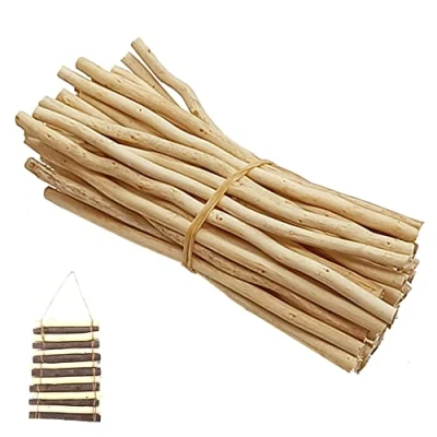 Afbeelding van ZAHD 50 stuks houten stokjes blok sticks voor doe het zelf handwerk om te knutselen, logsticks, takken, natuurlijke stokken, kunst, handwerk, zelvers,