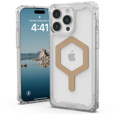 Afbeelding van Apple iPhone 15 Pro Max MagSafe Hoesje Kunststof UAG Hardcase/Backcover Goud Telefoonhoesje Shockproof/Valbescherming